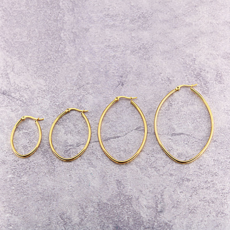 Brincos Argola Dourados — Aço Cirúrgico 316L