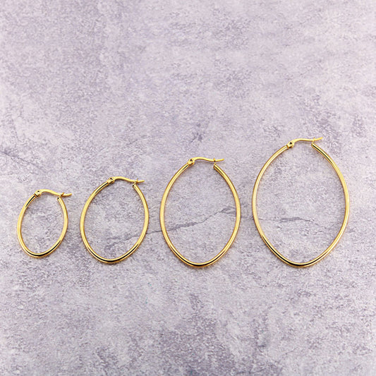 Brincos Argola Dourados — Aço Cirúrgico 316L