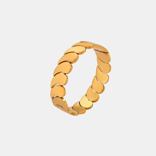 Pulseira Titânio — Banho de Ouro 18K